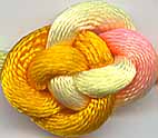 finished flattened
button knot