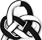 finished double coin knot