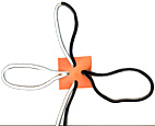 template start for the
	square good luck knot