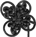 4 sided good luck knot with inset flower ears with mistake