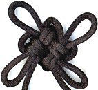 a rotated 4 sided good luck knot