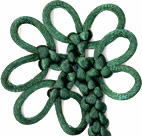 4 into 5 flower knot representing a 4 leaf clover