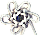 grey hexagonal stellar knot with little beads